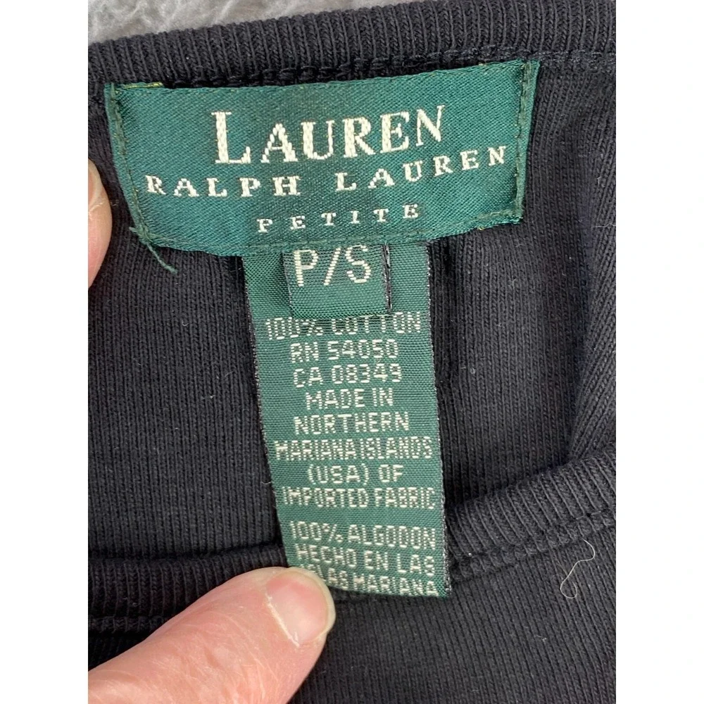 Lauren Ralph Lauren Pencil Dress Women PS Black Spaghetti Straps Long Side Slits
